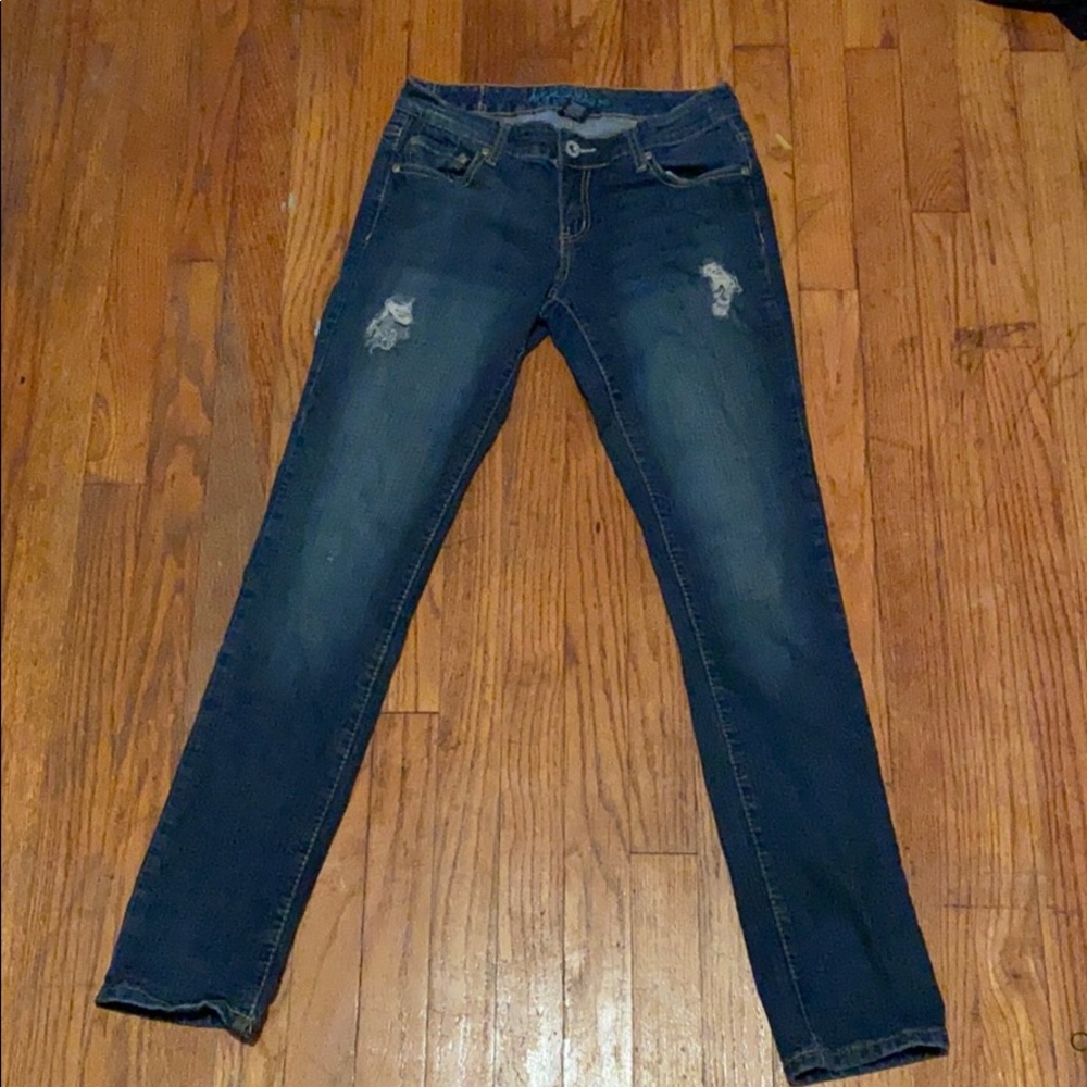 Bootcut blue jeans